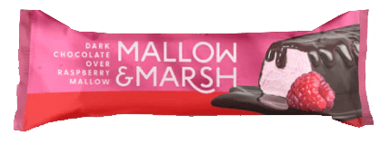 Mallow & Marsh Raspberry Marshmallow Bar 35g Coated In 70% Dark Chocolate