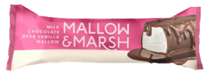 Mallow & Marsh Vanilla Marshmallow Bar 35g Coated in Milk Chocolate