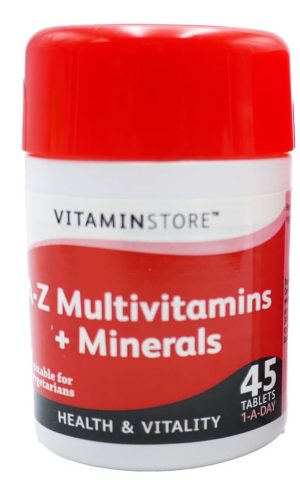 Vitamin Store A-Z Multivitamins + Minerals 45's
