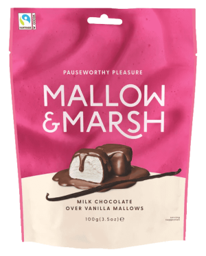 Mallow & Marsh Vanilla Marshmallows Coated in Milk Chocolate 100g