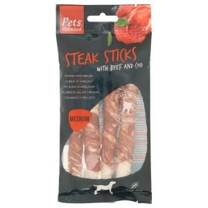Pets Unlimited Medium Steak Sticks - Beef 90g