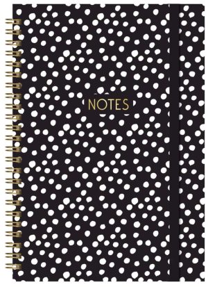 Origins A5 Twin Wire Notebook 80 Sheets 80gsm Elastic Closure & Gold Foil CDU