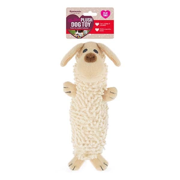 Rosewood Plush Noodle Dog Toy