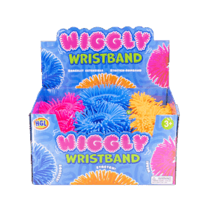 Wiggly Wristband Assorted Neon Colours CDU from Harrisons Direct