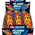 Wholesale M.Y Rugby Flame Ball 17cm CDU from Harrisons Direct.