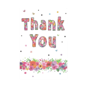 Thank You Card - Flowers from Harrisons Direct