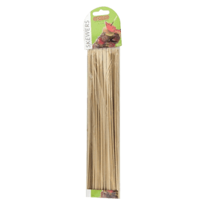 Wooden Skewers 300mm x 3mm Pack of 100 from Harrisons Direct