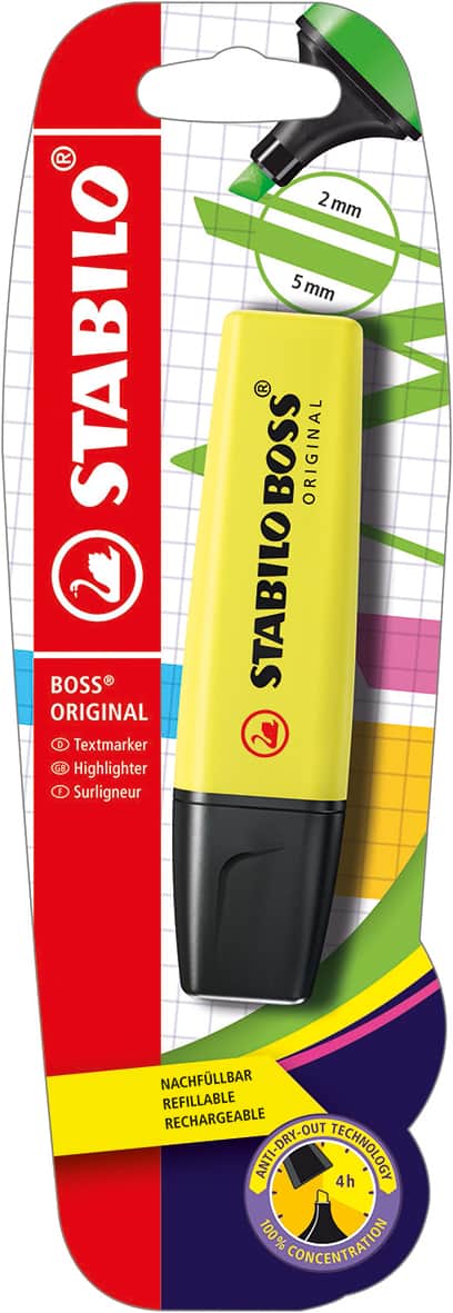 Stabilo Boss Original Highlighter Hang Pack Yellow
