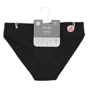Ladies Period Briefs Midi Fit Black Assorted Sizes