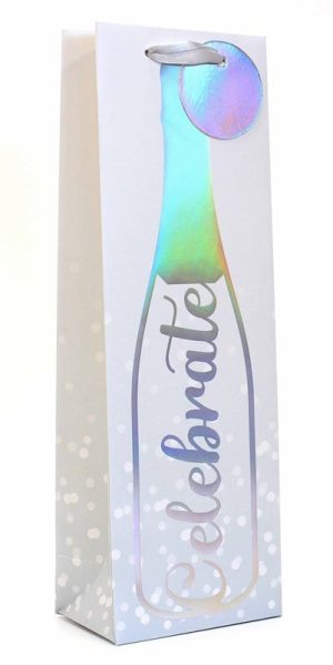 Gift Bag Bottle - Celebrate W12cmxH36cmxD8cm