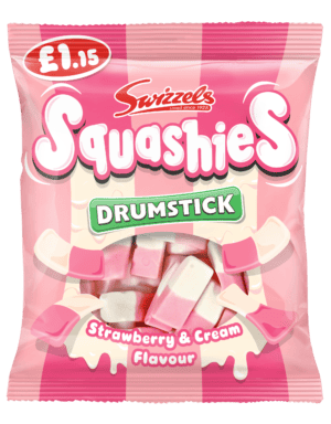 Swizzels Drumstick Squashies Strawberry & Cream Flavour 120g £1.15 PMP
