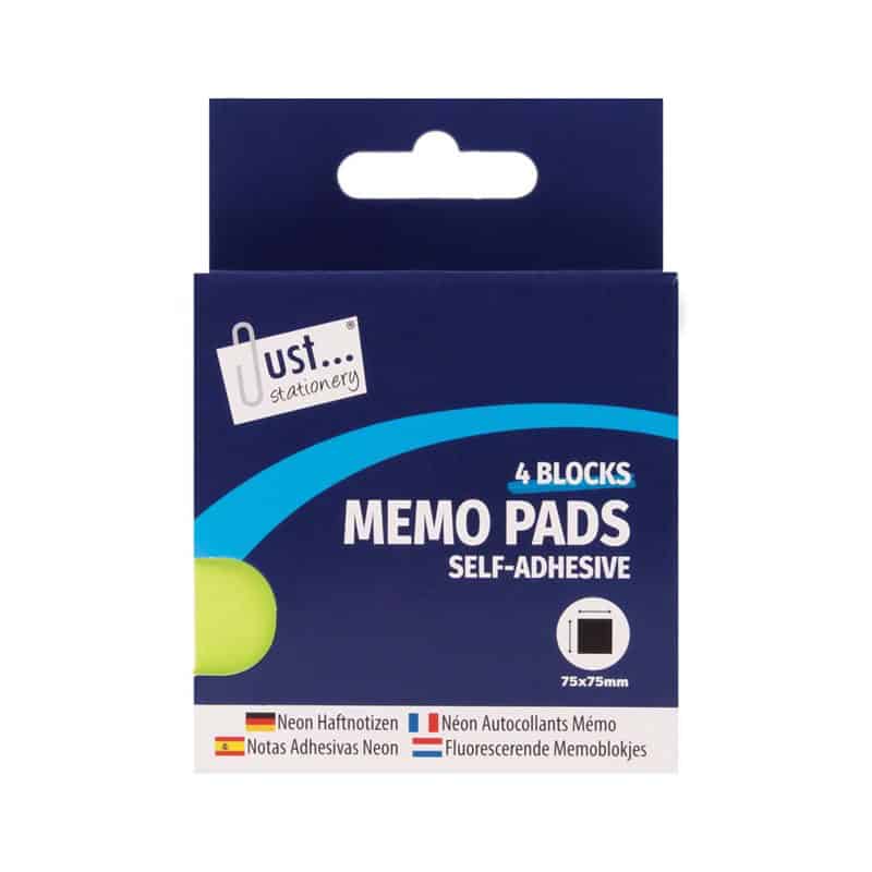 Just Stationery Sticky Memo Notes 75mm x 75mm