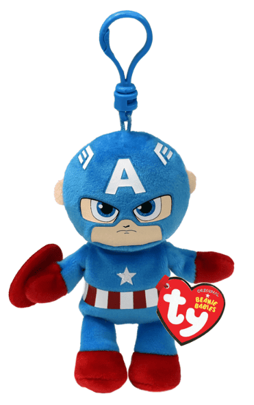 TY Beanie Babies Clip - Marvel Captain America
