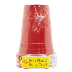 Red Plastic Party Cups 16oz Pack Of 6