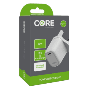 Core Essentials Type-C Wall Charger 20W PD Fast Charge