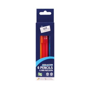 Just Stationery Mechanical Pencils with Erasers 6's