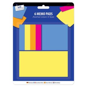 Just Stationery Memo Stickers Neon Variety 3 Sizes