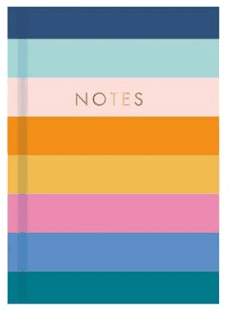 Just Stationery A6 Hardback Notebook Brights Design