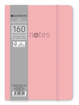 Easynote A5 Soft Touch Notebook - Pastel Colours