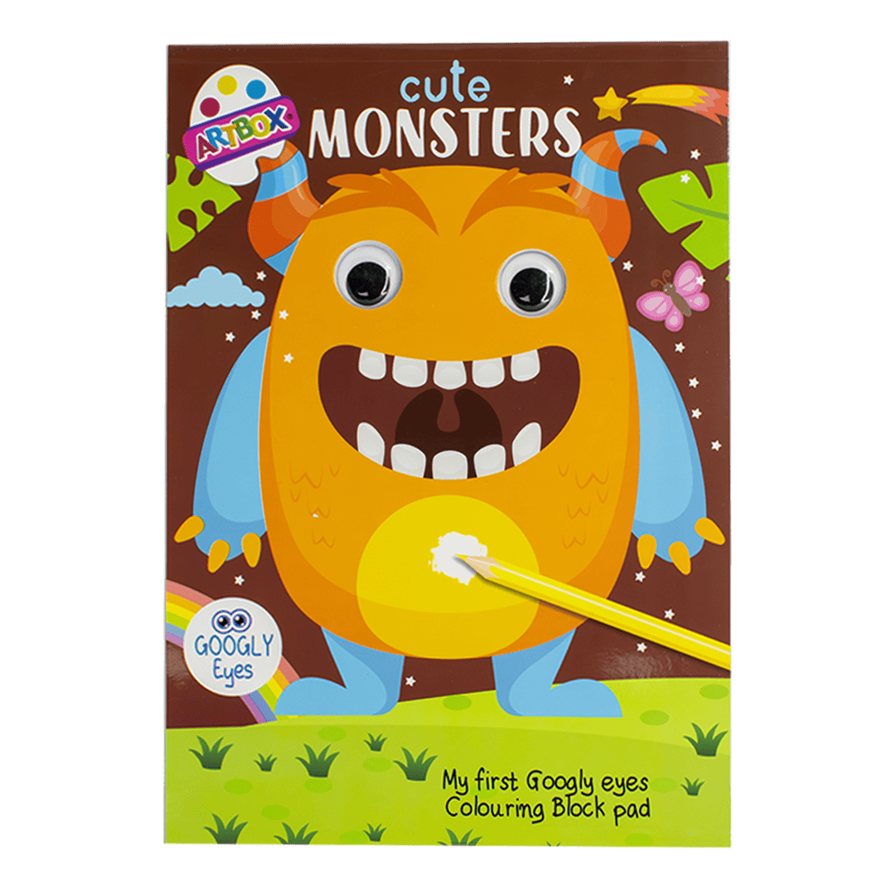 Wobbly Eyes Colouring Books 2 Designs from Harrisons Direct