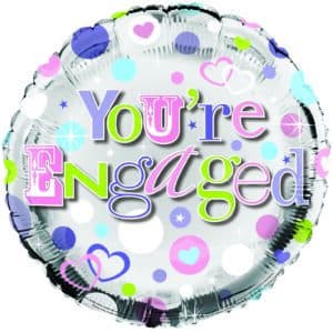 Foil Helium Balloon 18" - You're Engaged