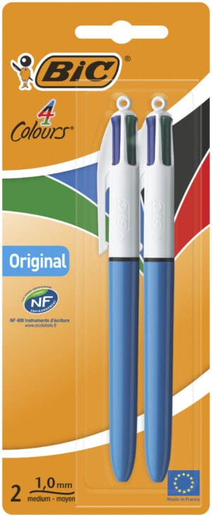 Bic 4 Colour Pen Original 2 Pack