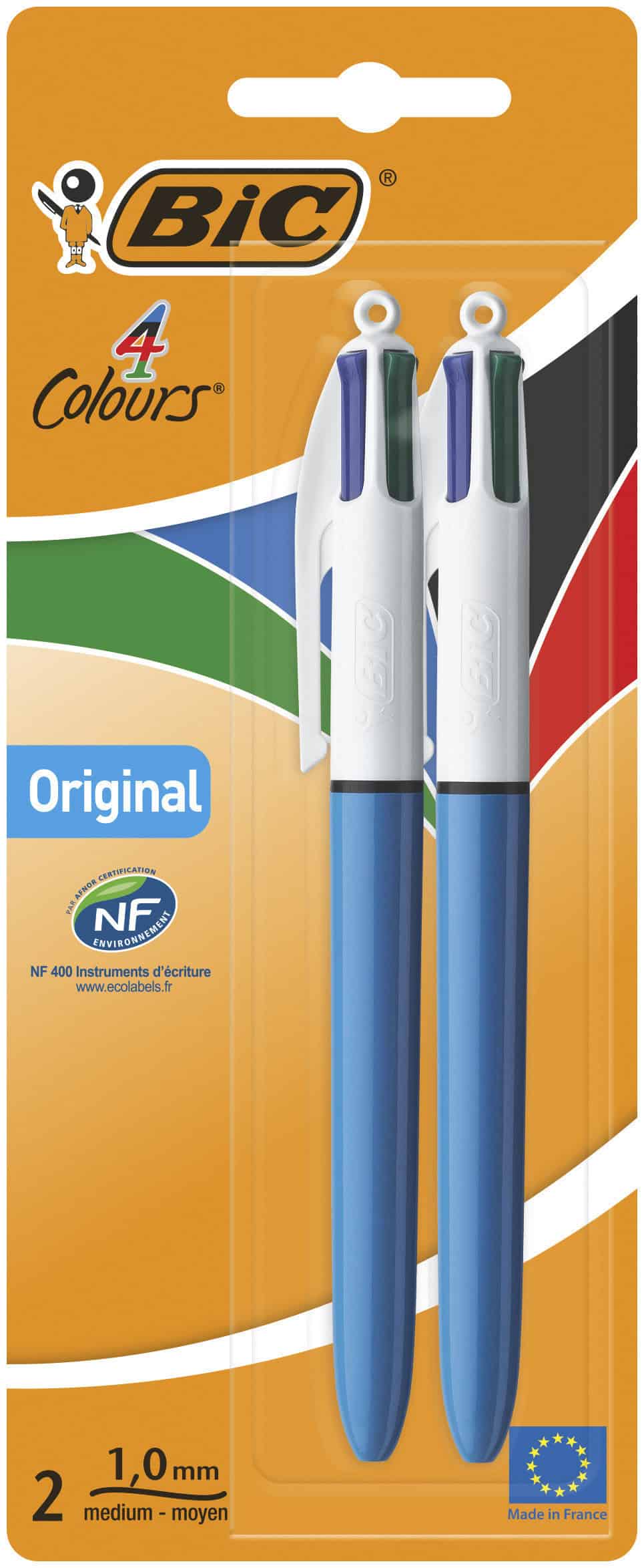 Bic 4 Colour Pen Original 2 Pack