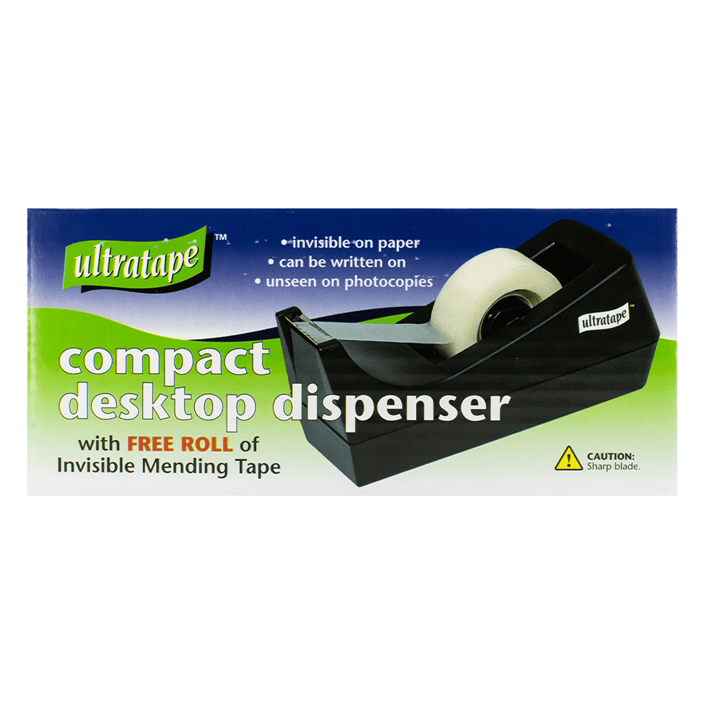 Ultratape Black Desk Dispenser Invisible 19mm