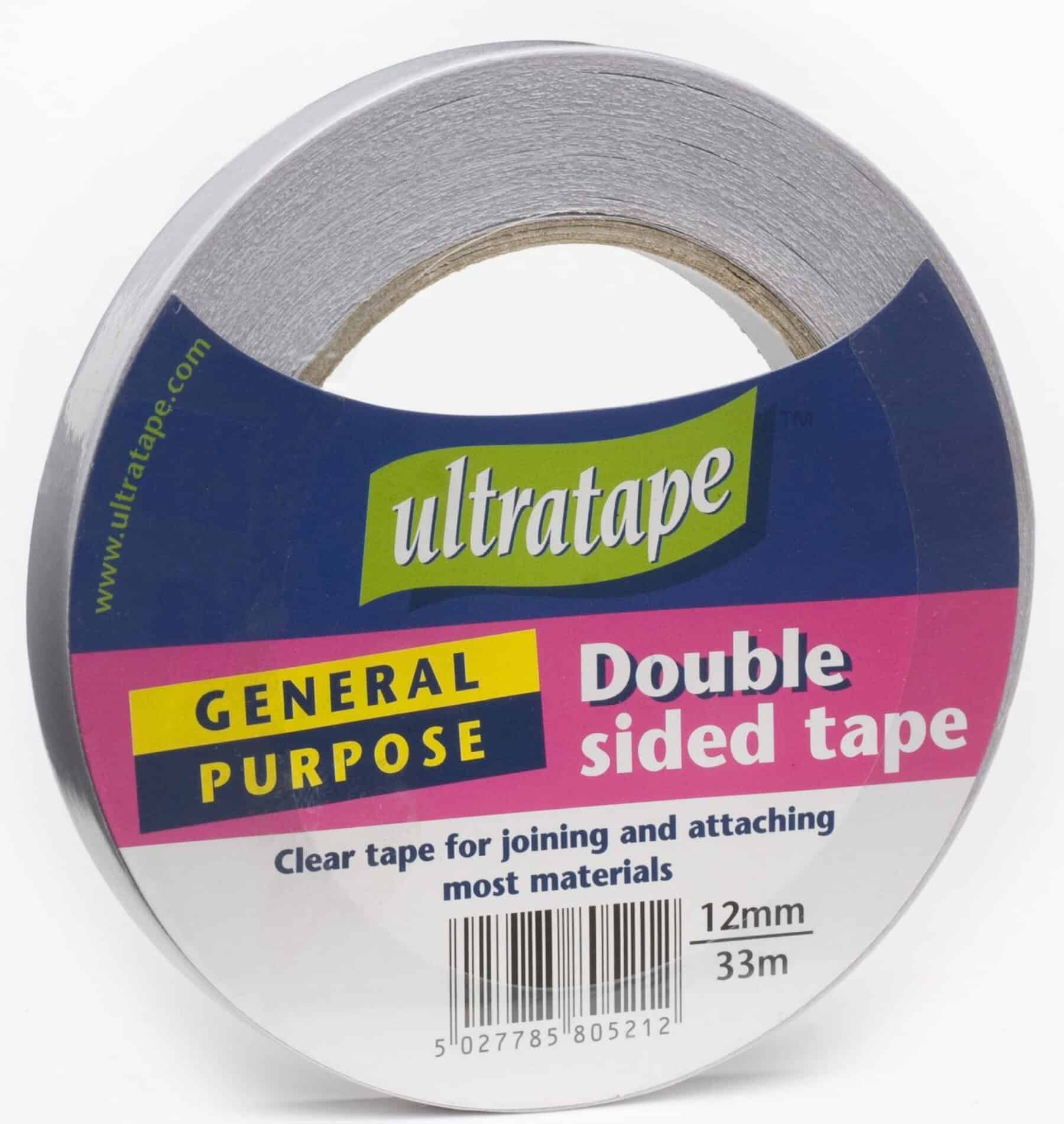 Ultratape Clear Double Sided General Purpose Tape 12mm x 33m