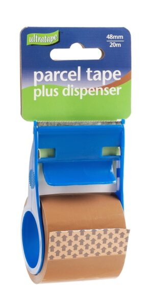 Ultratape Buff Parcel Tape & Dispenser 48mm x 20m