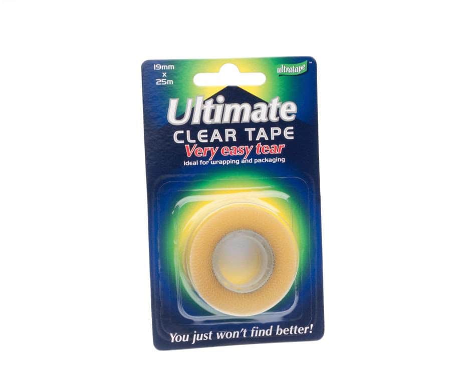 Ultratape Ultimate Clear Easy Tear Tape 19mm x 25m