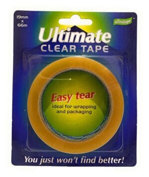 Ultratape Ultimate Clear Easy Tear Tape 19mm x 66m