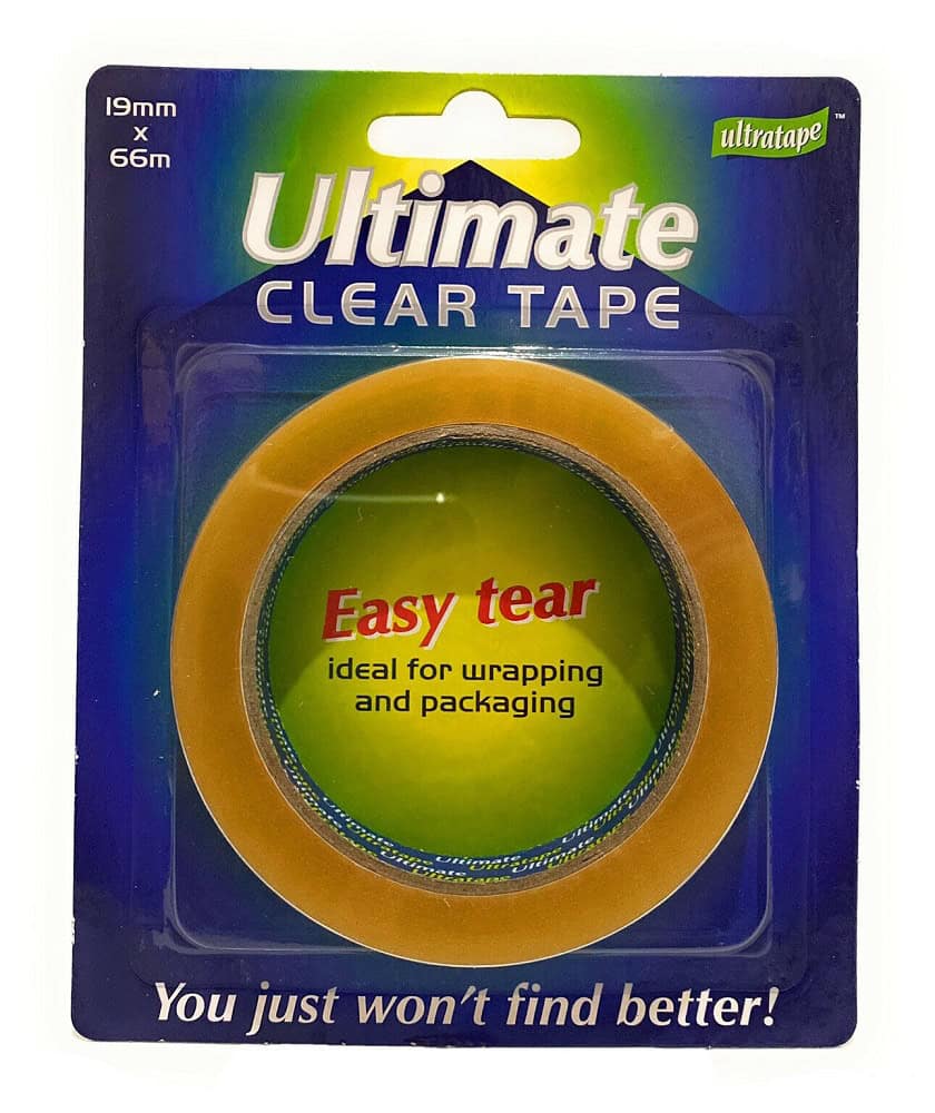 Ultratape Ultimate Clear Easy Tear Tape 19mm x 66m