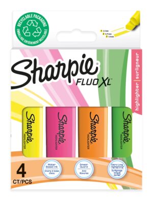 Sharpie Fluo XL Highlighters Assorted 4 Pack