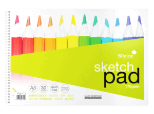 Silvine A3 Spiral Sketch Pad