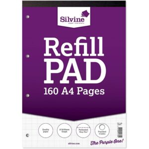 Silvine A4 Refill Pad Graph