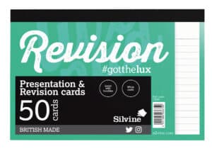 Silvine White Revision & Presentation Cards 50's