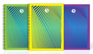 Silvine A4 Twin Wire Case Bound Daze Design - Assorted