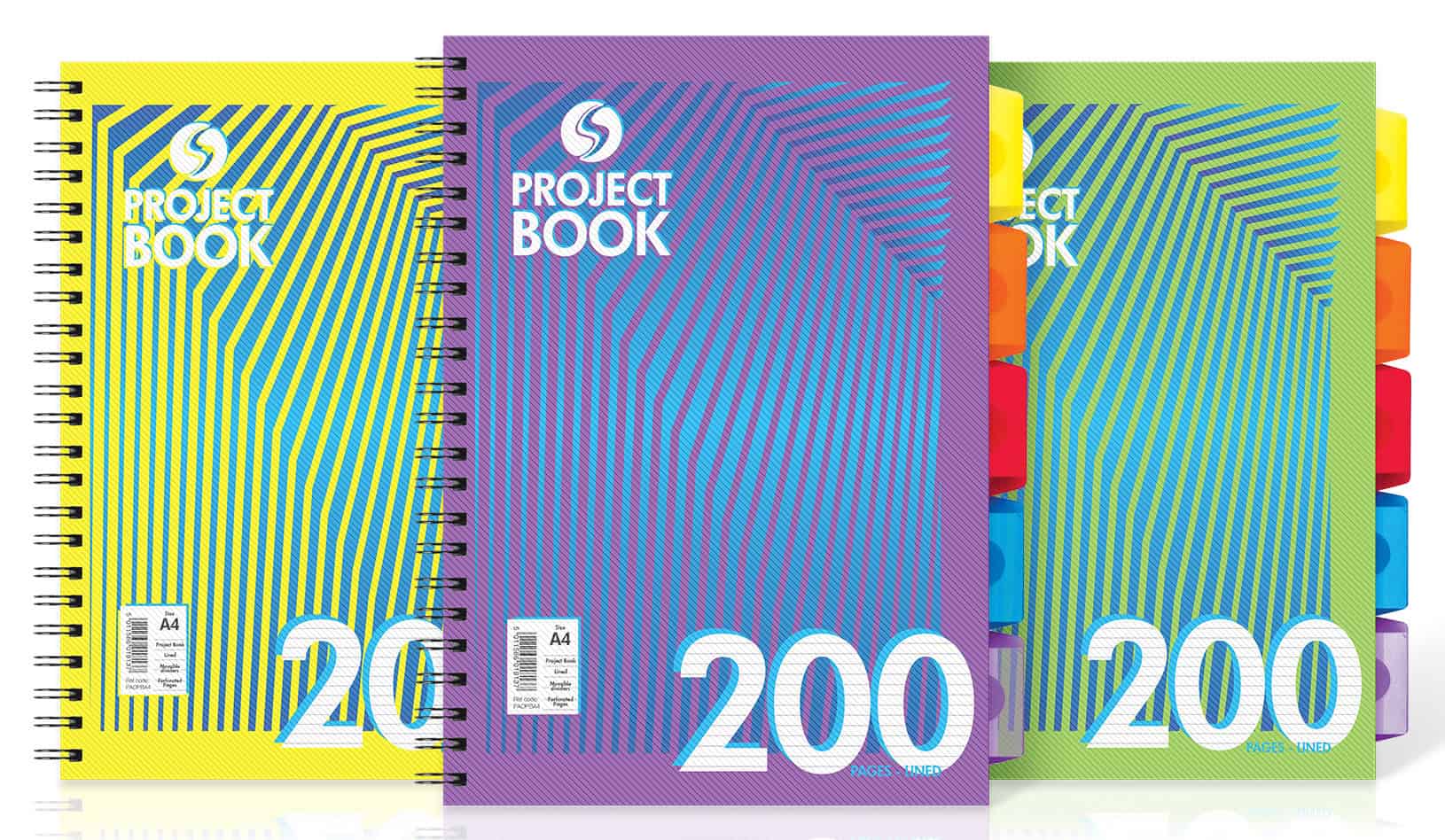 Silvine A4 5 Part Divider Book - Assorted