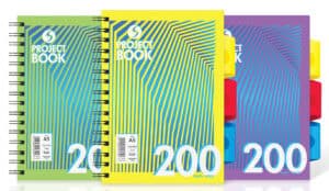 Silvine A5 3 Part Divider Book - Assorted