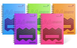 Silvine A6 Twin Wire Plastic - Assorted