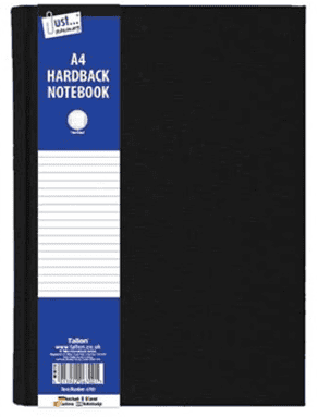Just Stationery A4 Hardback Notebook  - Red, Blue, Black