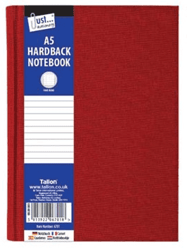 Just Stationery A5 Hardback Notebook  - Red, Blue, Black