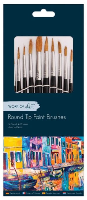 Work of Art Natural Artist Brushes 12's