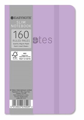 Easynote Slim Soft Touch Notebook - Pastel Colours