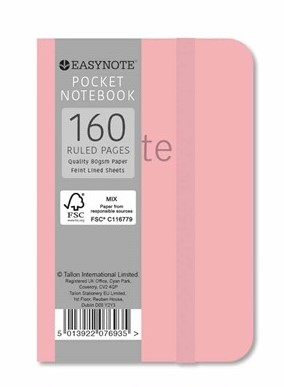 Easynote Pocket Soft Touch Notebook - Pastel Colours