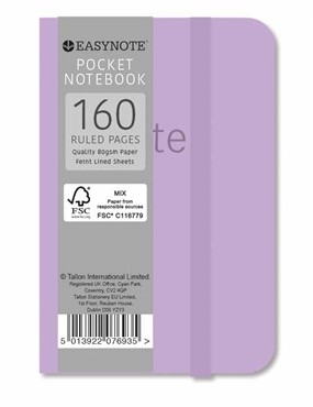 Easynote Pocket Soft Touch Notebook - Pastel Colours