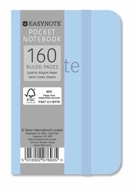 Easynote Pocket Soft Touch Notebook - Pastel Colours