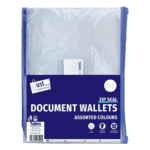 Just Stationery A4 Zip Top Document Wallets 2's from Harrisons Direct
