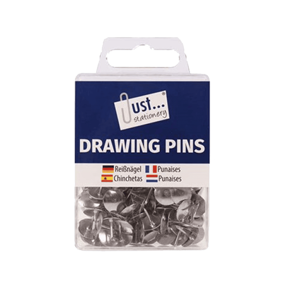 Just Stationery Drawing Pins Assorted Colours